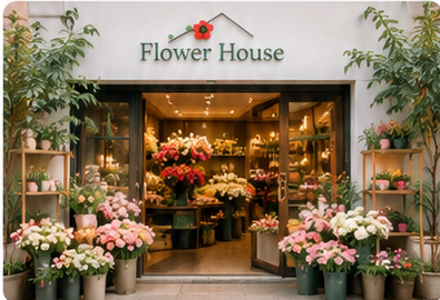 Flower House storefront in Bengaluru