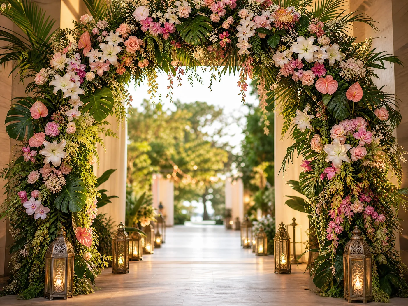 Entrance Decor - Flower House wedding floral decoration