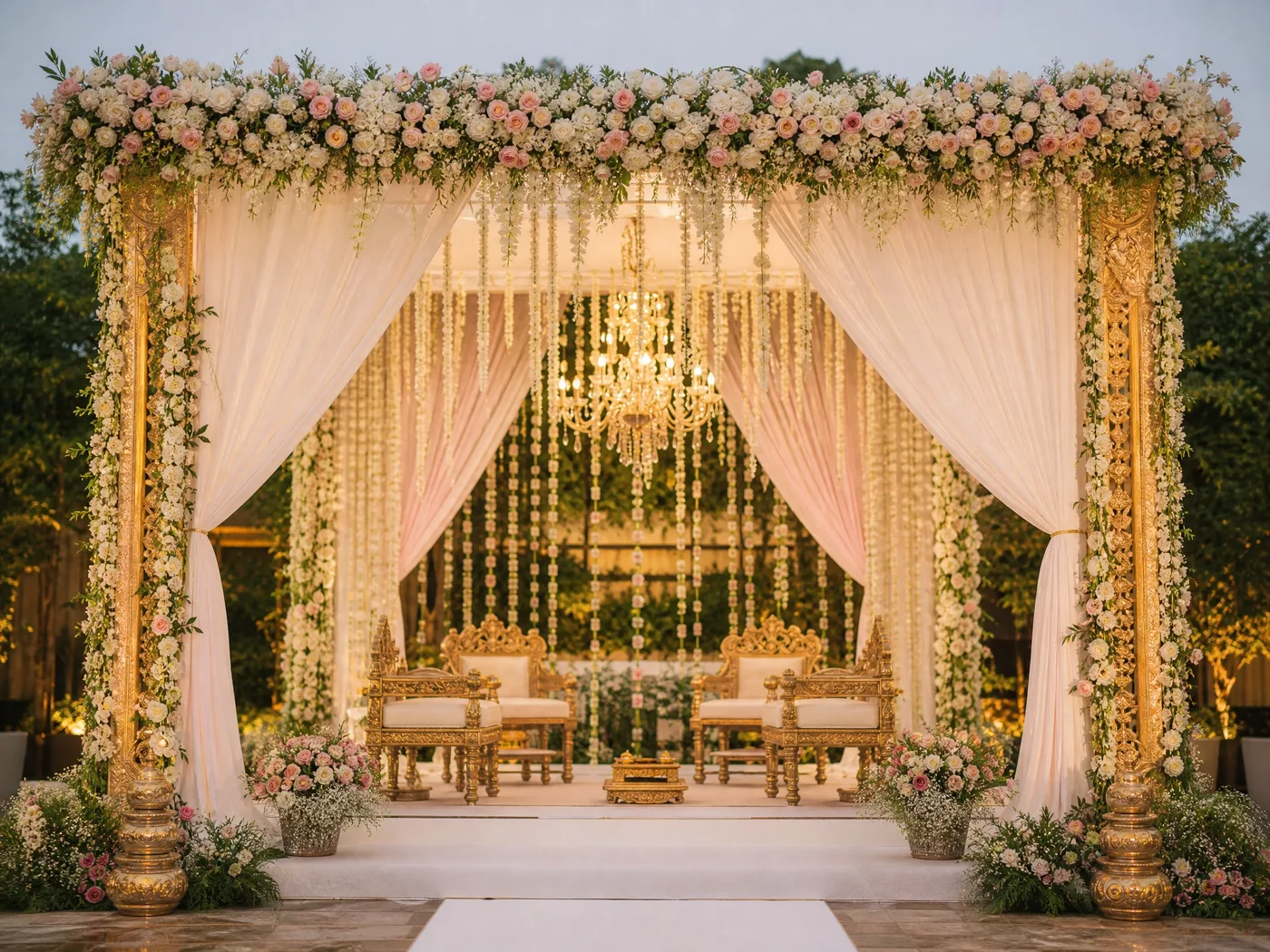 Mandap Decor - Flower House wedding floral decoration