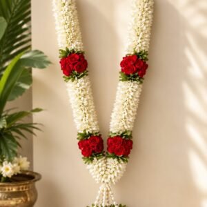 Traditional Rose & Jasmine Wedding Garland
